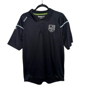 Los Angeles Kings Reebok NHL Men's Center Ice PlayDry Polo Shirt Sz L